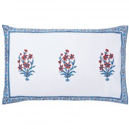 Anna-Nargis Reversible Pillow Case - Blue/Orange